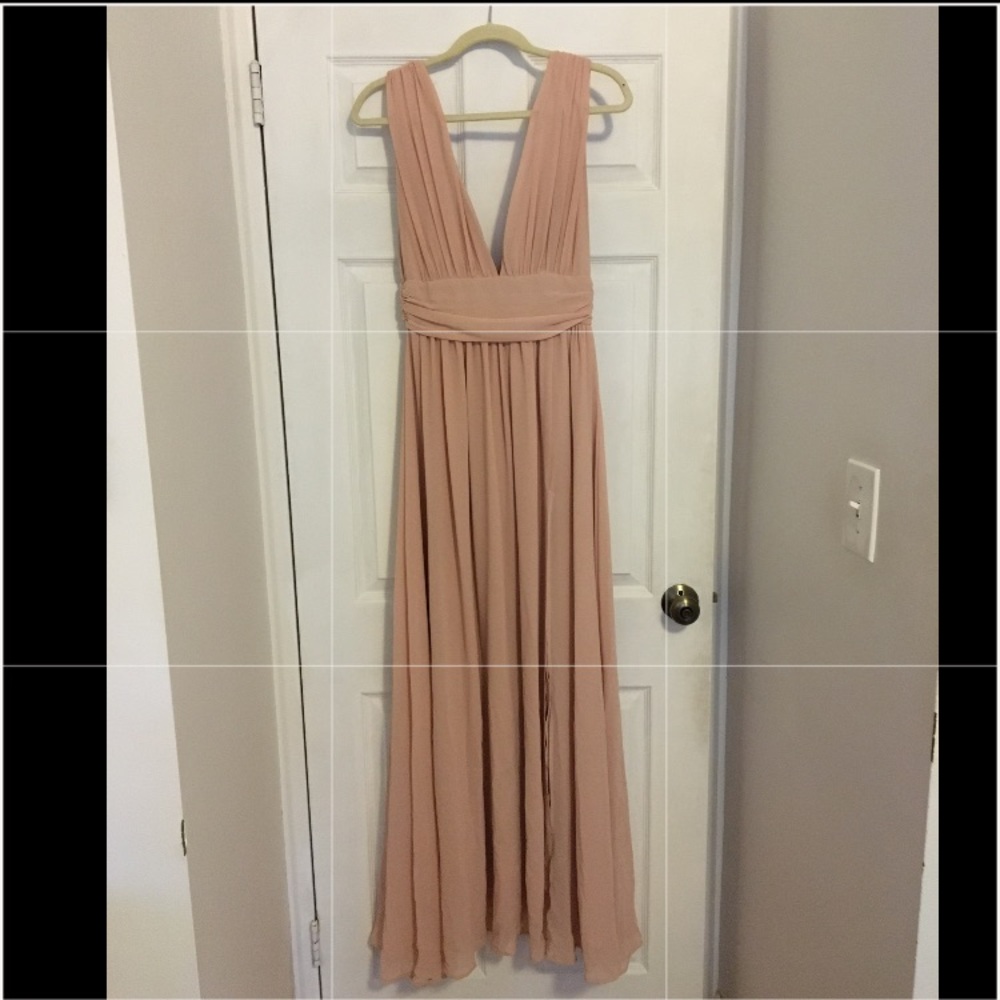 Lulus Heavenly Hues Blush Maxi Dress